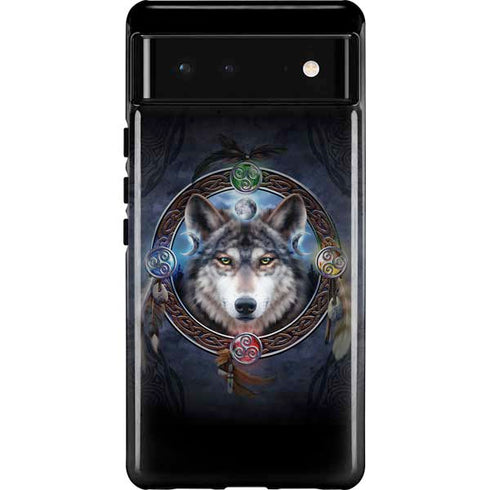 Celtic Wolf Guide by Brigid Ashwood Pixel Cases